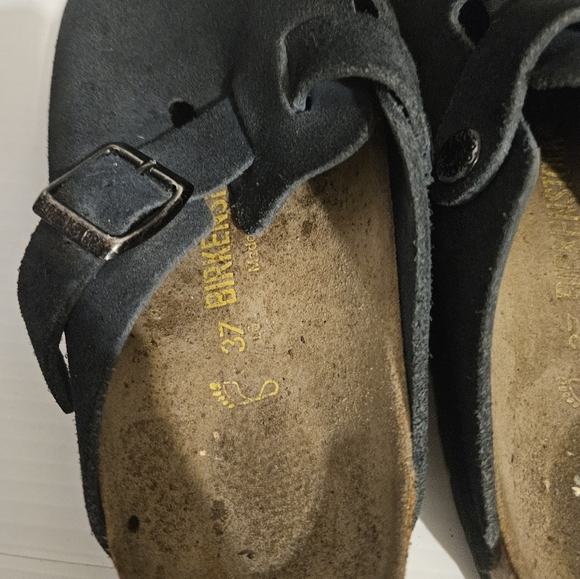 Birkenstock Boston Soft Footbed Clog - Navy Blue Suede - Size 37 (US 6) - Narrow - Picture 4 of 11